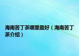 海南苦丁茶哪里最好（海南苦丁茶介紹）