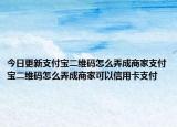 今日更新支付寶二維碼怎么弄成商家支付寶二維碼怎么弄成商家可以信用卡支付