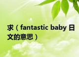 求（fantastic baby 日文的意思）