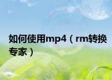 如何使用mp4（rm轉(zhuǎn)換專家）