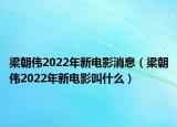 梁朝偉2022年新電影消息（梁朝偉2022年新電影叫什么）