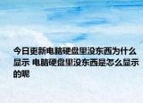 今日更新電腦硬盤(pán)里沒(méi)東西為什么顯示 電腦硬盤(pán)里沒(méi)東西是怎么顯示的呢