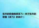 張杰的歌曲我要高飛（關于張杰的歌曲《高飛》的簡介）