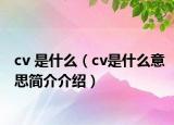 cv 是什么（cv是什么意思簡(jiǎn)介介紹）