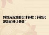 斜管沉淀池的設(shè)計(jì)參數(shù)（斜管沉淀池的設(shè)計(jì)參數(shù)）