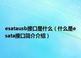 esatausb接口是什么（什么是esata接口簡介介紹）