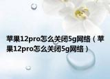 蘋(píng)果12pro怎么關(guān)閉5g網(wǎng)絡(luò)（蘋(píng)果12pro怎么關(guān)閉5g網(wǎng)絡(luò)）