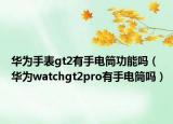 華為手表gt2有手電筒功能嗎（華為watchgt2pro有手電筒嗎）