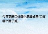 今日更新口紅哪個品牌好用(口紅哪個牌子好)