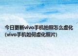 今日更新vivo手機拍照怎么虛化(vivo手機如何虛化照片)