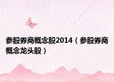 參股券商概念股2014（參股券商概念龍頭股）