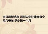 當日最新消息 深圳失業(yè)補助金每個月幾號發(fā) 多少錢一個月