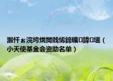灝忓ぉ浣垮熀閲戝悕鍗曠鍏壒（小天使基金會(huì)資助名單）