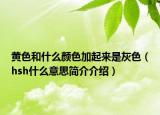 黃色和什么顏色加起來是灰色（hsh什么意思簡介介紹）