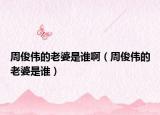 周俊偉的老婆是誰(shuí)?。ㄖ芸サ睦掀攀钦l(shuí)）