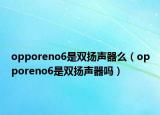 opporeno6是雙揚聲器么（opporeno6是雙揚聲器嗎）