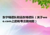 東寧特遣隊(duì)和遠(yuǎn)東特遣隊(duì)（關(guān)于woo.com上的帳號(hào)注冊(cè)問題）