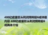 400億疫苗巨頭利潤預(yù)降超6成詳細(xì)內(nèi)容 400億疫苗巨頭利潤預(yù)降超6成具體介紹