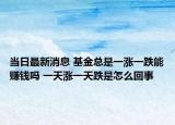 當(dāng)日最新消息 基金總是一漲一跌能賺錢(qián)嗎 一天漲一天跌是怎么回事