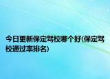 今日更新保定駕校哪個(gè)好(保定駕校通過率排名)