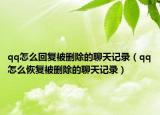 qq怎么回復被刪除的聊天記錄（qq怎么恢復被刪除的聊天記錄）