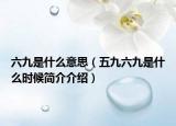六九是什么意思（五九六九是什么時候簡介介紹）