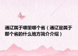 通遼屬于哪里哪個?。ㄍㄟ|是屬于那個省的什么地方簡介介紹）