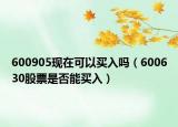 600905現(xiàn)在可以買入嗎（600630股票是否能買入）