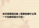 表示很累的比喻（我累的像什么寫一個比喻句簡介介紹）
