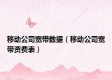 移動(dòng)公司寬帶數(shù)據(jù)（移動(dòng)公司寬帶資費(fèi)表）