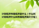 計(jì)劃經(jīng)濟(jì)市場經(jīng)濟(jì)是什么（什么叫計(jì)劃經(jīng)濟(jì)什么叫市場經(jīng)濟(jì)簡介介紹）
