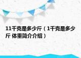11千克是多少斤（1千克是多少斤 體重簡介介紹）
