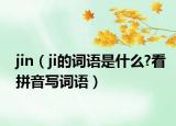 jin（ji的詞語是什么?看拼音寫詞語）