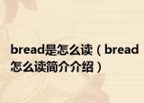 bread是怎么讀（bread怎么讀簡(jiǎn)介介紹）