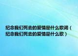 紀(jì)念我們死去的愛(ài)情是什么歌詞（紀(jì)念我們死去的愛(ài)情是什么歌）
