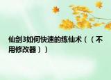 仙劍3如何快速的練仙術(shù)（（不用修改器））