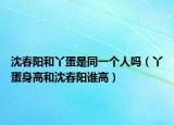 沈春陽和丫蛋是同一個(gè)人嗎（丫蛋身高和沈春陽誰高）