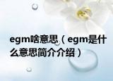 egm啥意思（egm是什么意思簡(jiǎn)介介紹）