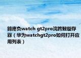 鍗庝負(fù)watch gt2pro浣跨敤璇存槑（華為watchgt2pro如何打開應(yīng)用列表）