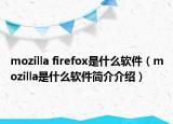 mozilla firefox是什么軟件（mozilla是什么軟件簡(jiǎn)介介紹）
