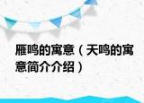 雁鳴的寓意（天鳴的寓意簡介介紹）