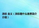 洗標(biāo) 含義（洗標(biāo)是什么意思簡介介紹）