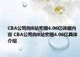CBA公司向B站索賠4.06億詳細(xì)內(nèi)容 CBA公司向B站索賠4.06億具體介紹