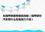 車燒甲醇都有哪些問題（燒甲醇對汽車有什么危害簡介介紹）