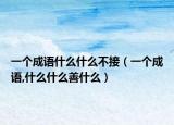 一個成語什么什么不接（一個成語,什么什么善什么）