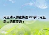元旦動(dòng)人的宣傳語(yǔ)300字（元旦動(dòng)人的宣傳語(yǔ)）