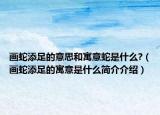 畫(huà)蛇添足的意思和寓意蛇是什么?（畫(huà)蛇添足的寓意是什么簡(jiǎn)介介紹）