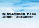 地下城狂戰(zhàn)士技能加點（地下城狂戰(zhàn)士技能補丁怎么用簡介介紹）