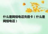 什么是網(wǎng)絡電話充值卡（什么是網(wǎng)絡電話）