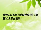 真我v13怎么開啟語音識別（真我V13怎么截屏）